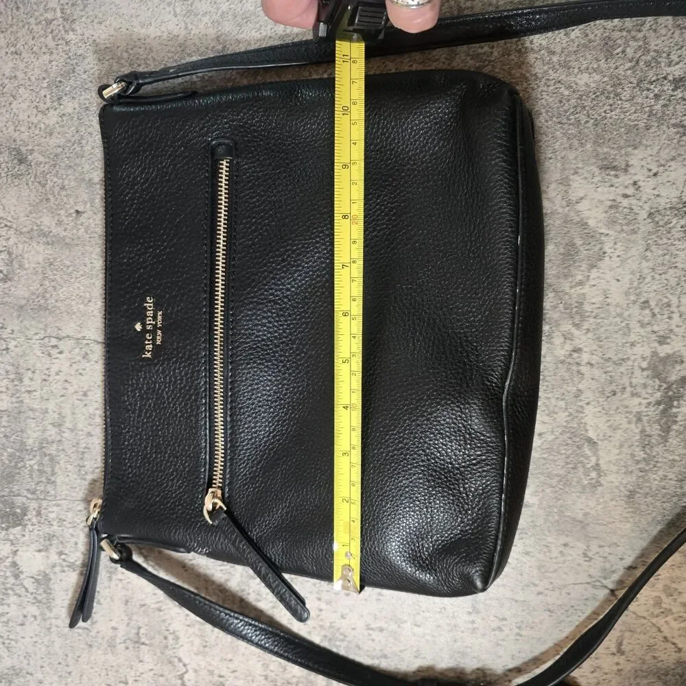 Kate Spade New York Black Crossbody Adjustable Strap Shoulder Bag Gold Hardware